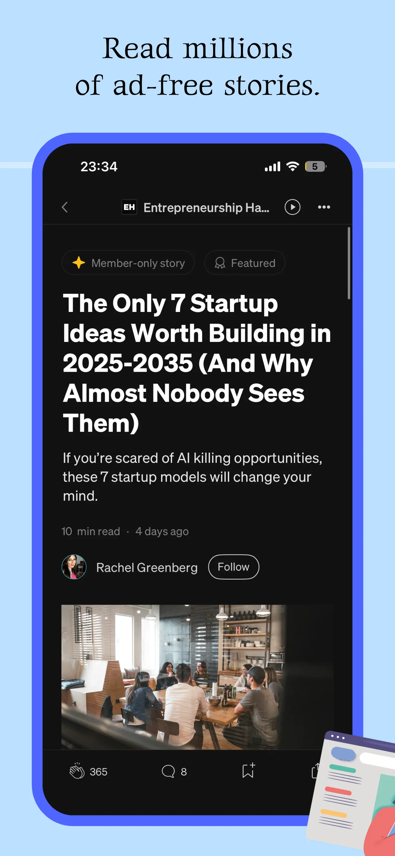 Minimal App Store screenshot template with centered headline