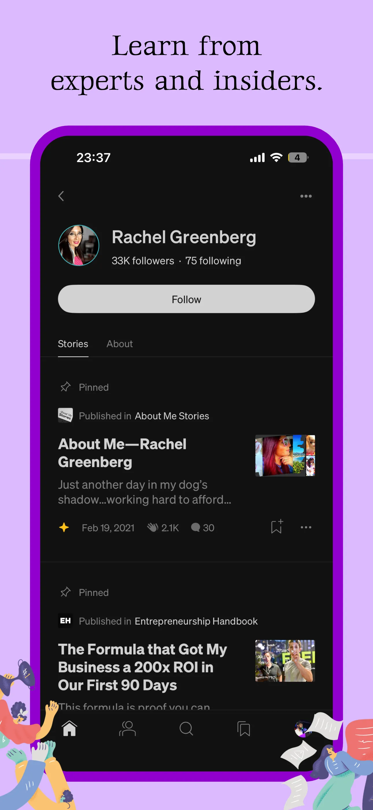Play Store screenshot template with feature callout