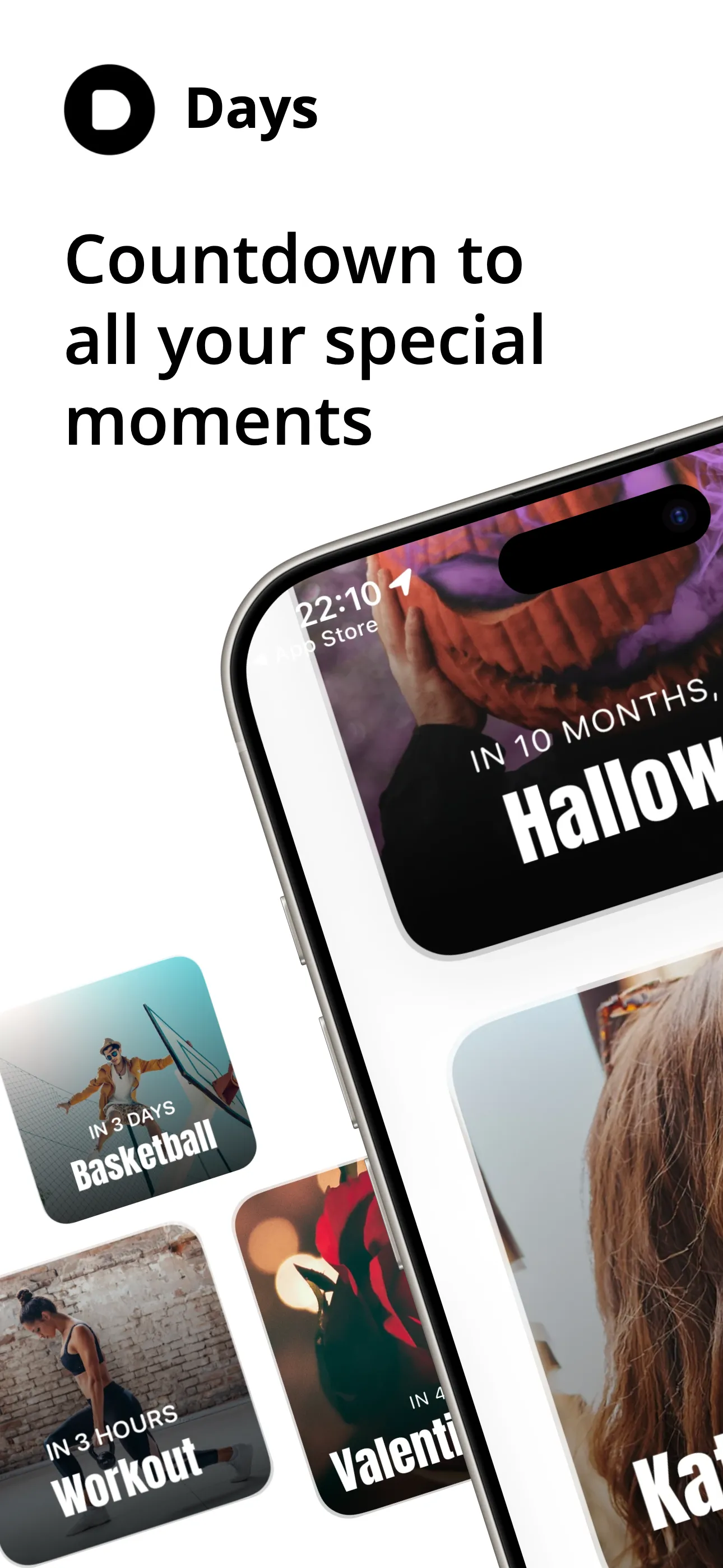 App Store screenshot template with product screenshot and tagline