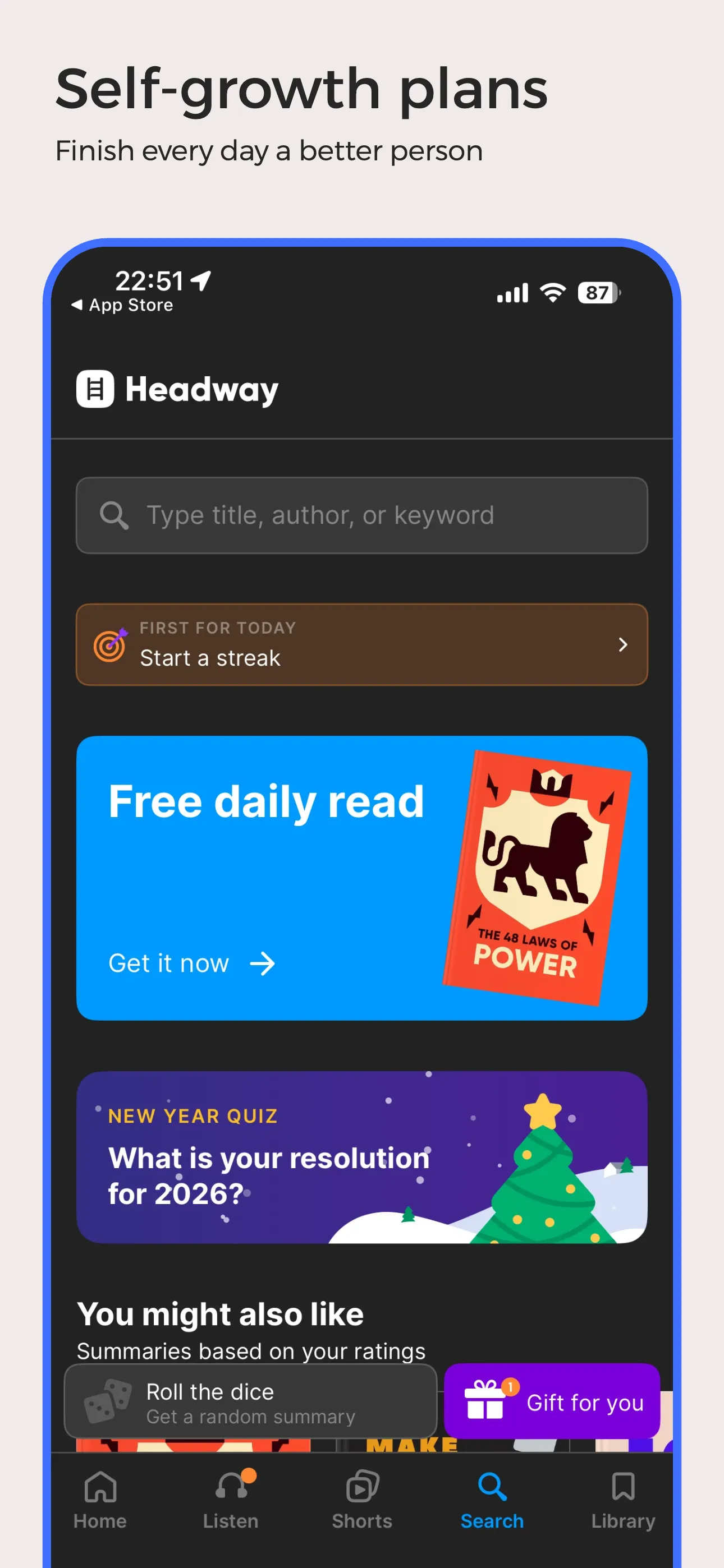 Android screenshot template with bold color palette
