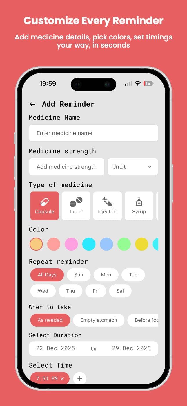 Pillary - Medicine Reminder preview 3