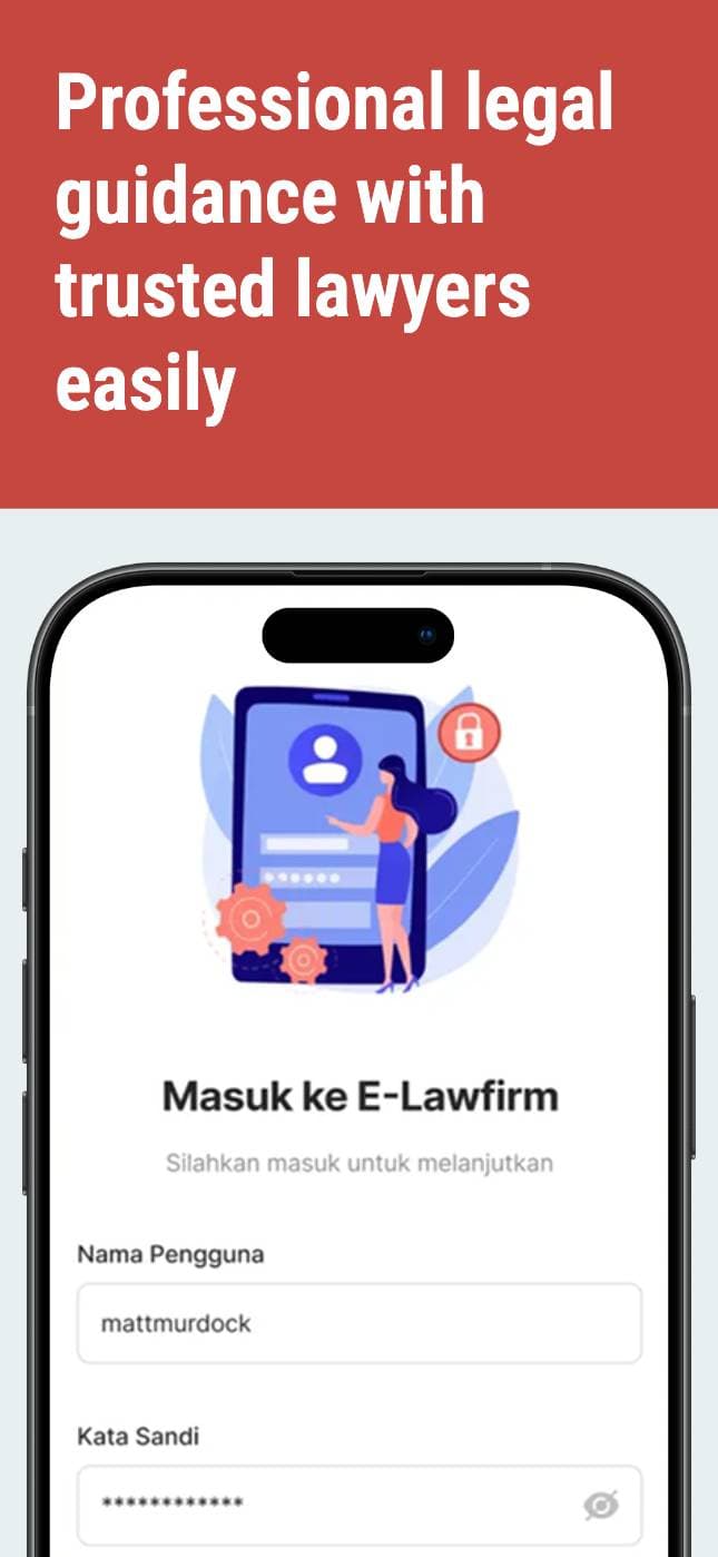 E-Law firm app screenshot 1