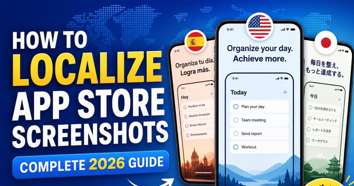 How to Localize App Store Screenshots (Complete 2026 Guide) | Launch Shots